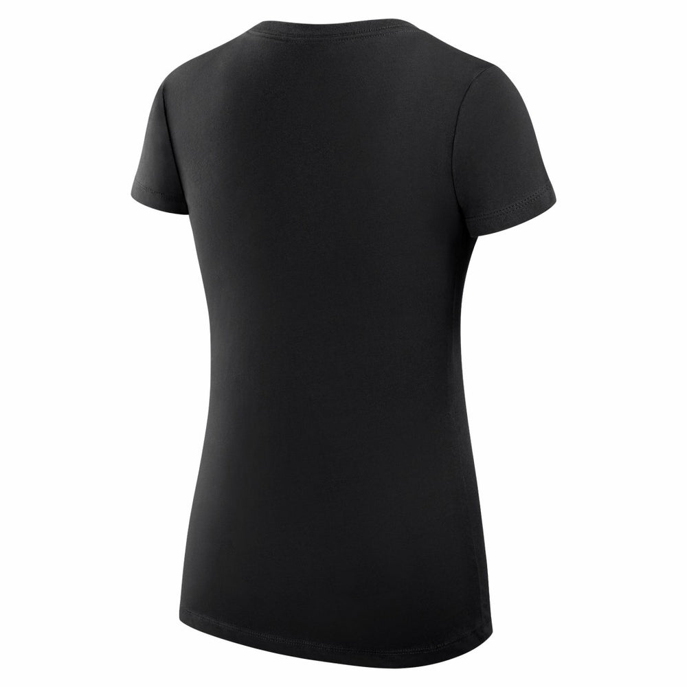 G-III 4Her by Carl Banks Women's Super-Slim Fit Lightweight Subtle Football V-Neck T-Shirt - Detroit Lions