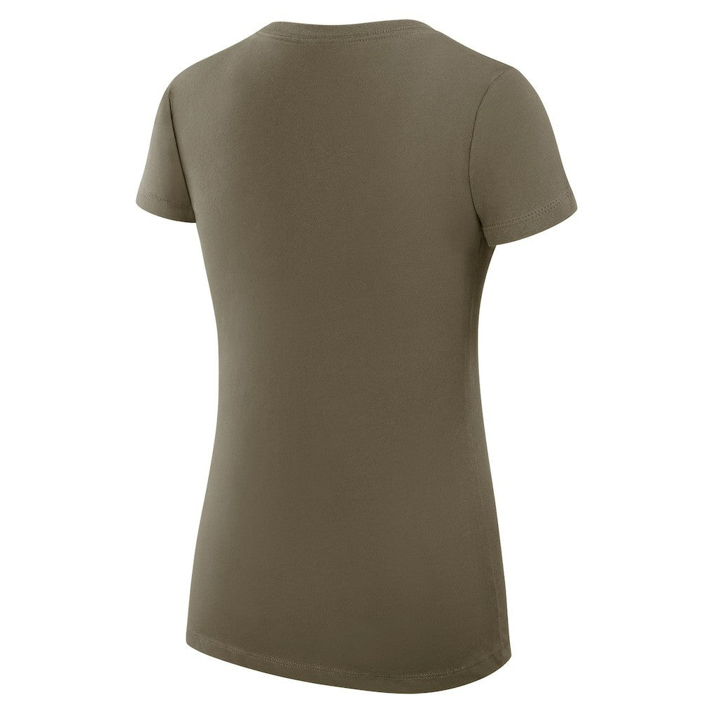 G-III 4Her by Carl Banks Women's Super-Slim Fit Lightweight Subtle Football V-Neck T-Shirt - New York Jets