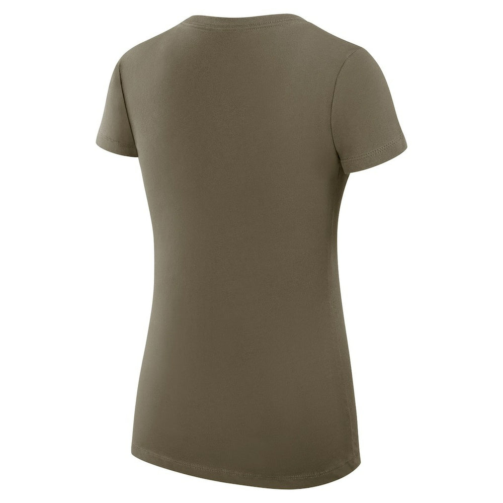 G-III 4Her by Carl Banks Women's Super-Slim Fit Lightweight Subtle Football V-Neck T-Shirt - New York Jets