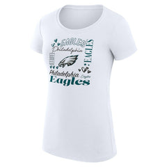 G-III 4Her by Carl Banks Women's Super-Slim Fit Lightweight Collage Team T-Shirt - Philadelphia Eagles