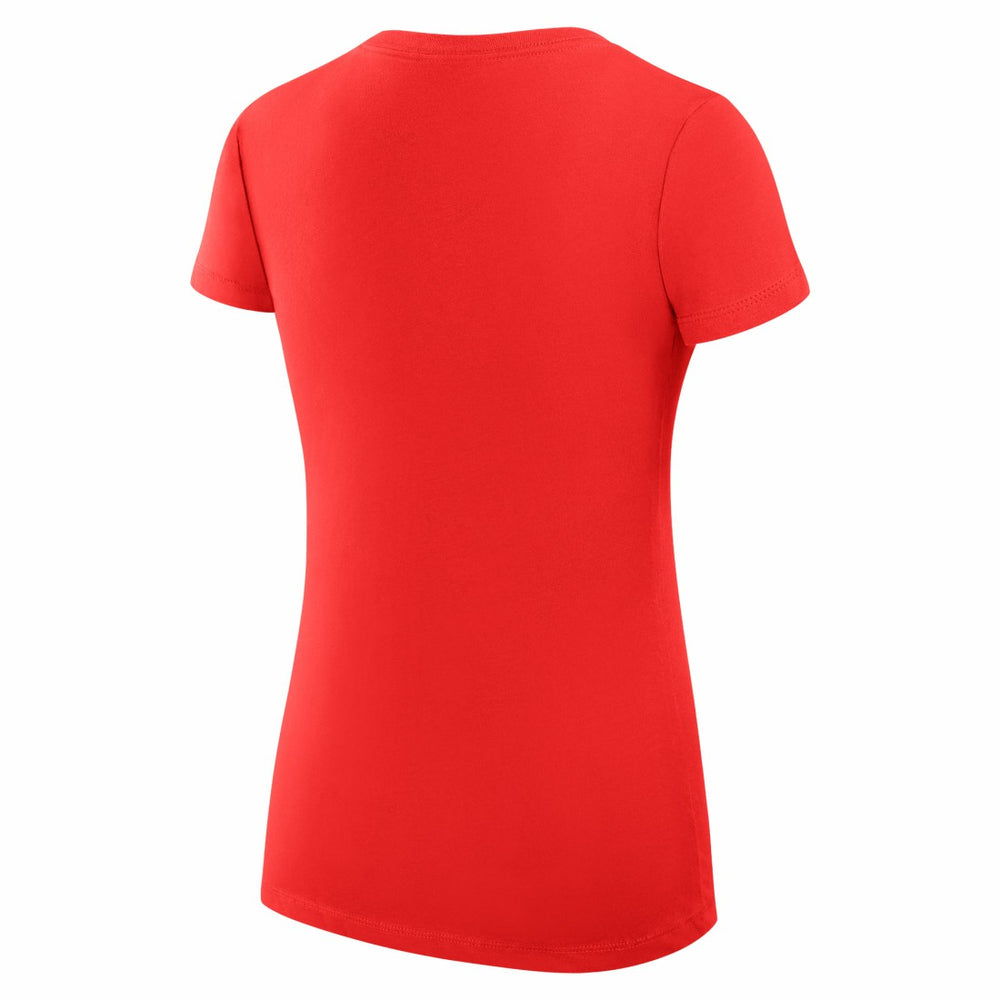 G-III 4Her by Carl Banks Women's Super-Slim Fit Lightweight Collage Team V-Neck T-Shirt - New York Giants