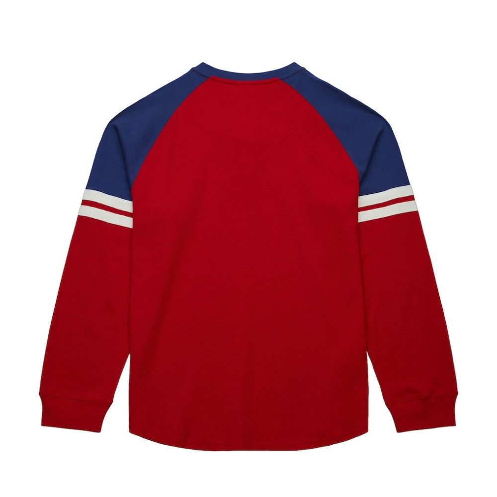 NHL Red New York Rangers Mitchell & Ness Thermal Henley Long Sleeve T-Shirt