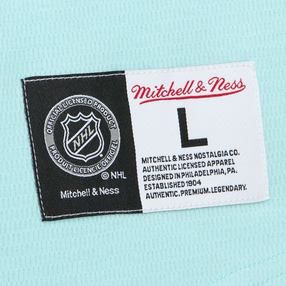 NHL Light Blue Seattle Kraken Mitchell & Ness Thermal Henley Long Sleeve T-Shirt