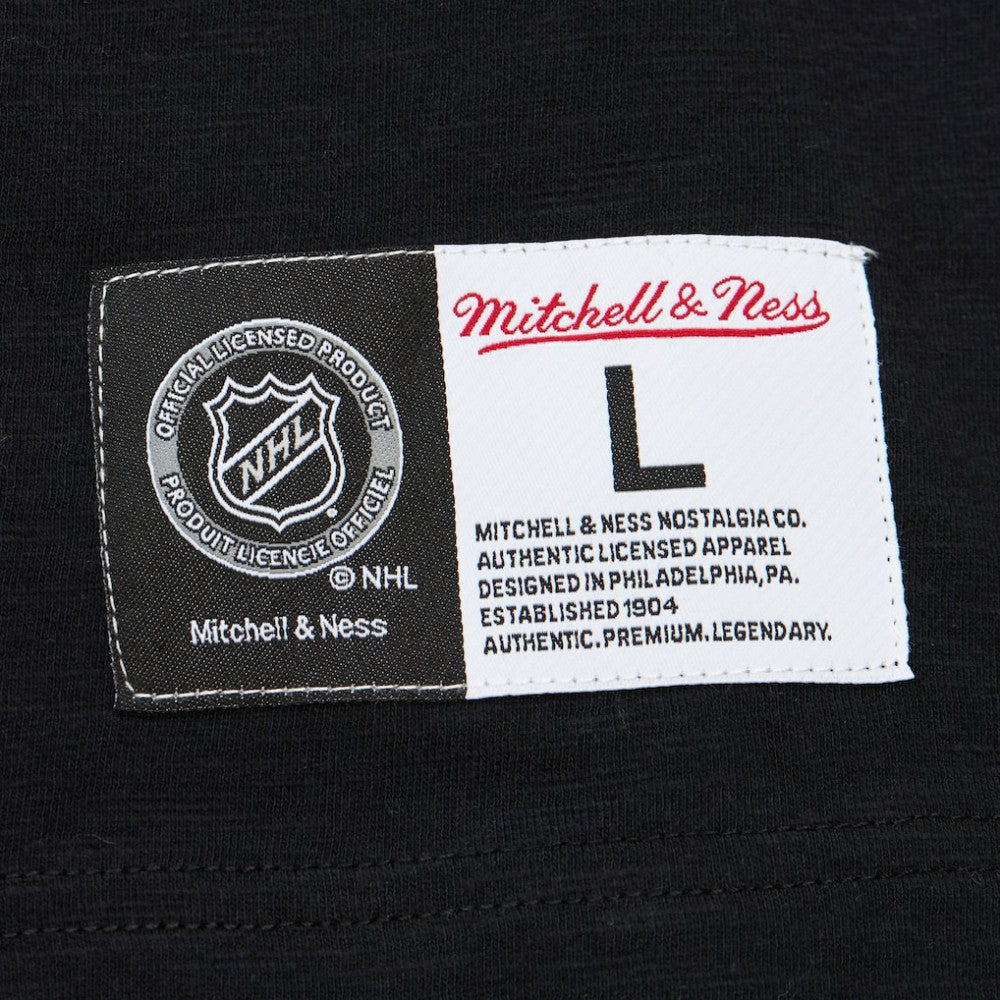 NHL Black/Red Carolina Hurricanes Mitchell & Ness Legendary Slub Raglan Long Sleeve T-Shirt