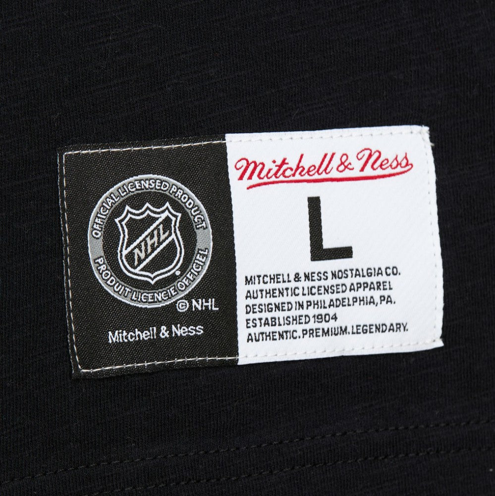 NHL Black/Gold Pittsburgh Penguins Mitchell & Ness Legendary Slub Raglan Long Sleeve T-Shirt