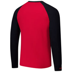 NHL Red/Black Detroit Red Wings Mitchell & Ness Legendary Slub Raglan Long Sleeve T-Shirt
