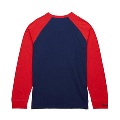 NHL Navy/Red Washington Capitals Mitchell & Ness Legendary Slub Raglan Long Sleeve T-Shirt