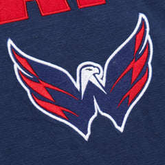 NHL Navy/Red Washington Capitals Mitchell & Ness Legendary Slub Raglan Long Sleeve T-Shirt