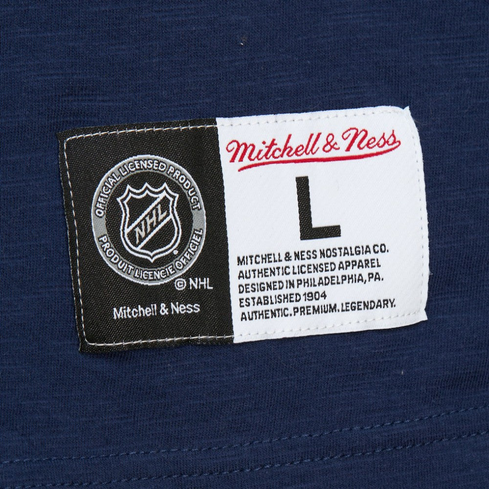 NHL Navy/Red Washington Capitals Mitchell & Ness Legendary Slub Raglan Long Sleeve T-Shirt