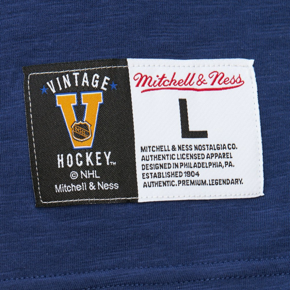 NHL Blue/Red New York Rangers Mitchell & Ness Legendary Slub Raglan Long Sleeve T-Shirt