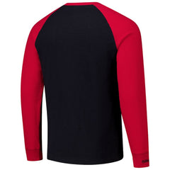 NHL Black/Red Chicago Blackhawks Mitchell & Ness Legendary Slub Raglan Long Sleeve T-Shirt