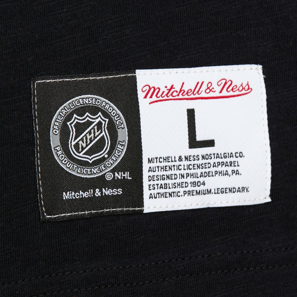 NHL Black/Red Chicago Blackhawks Mitchell & Ness Legendary Slub Raglan Long Sleeve T-Shirt