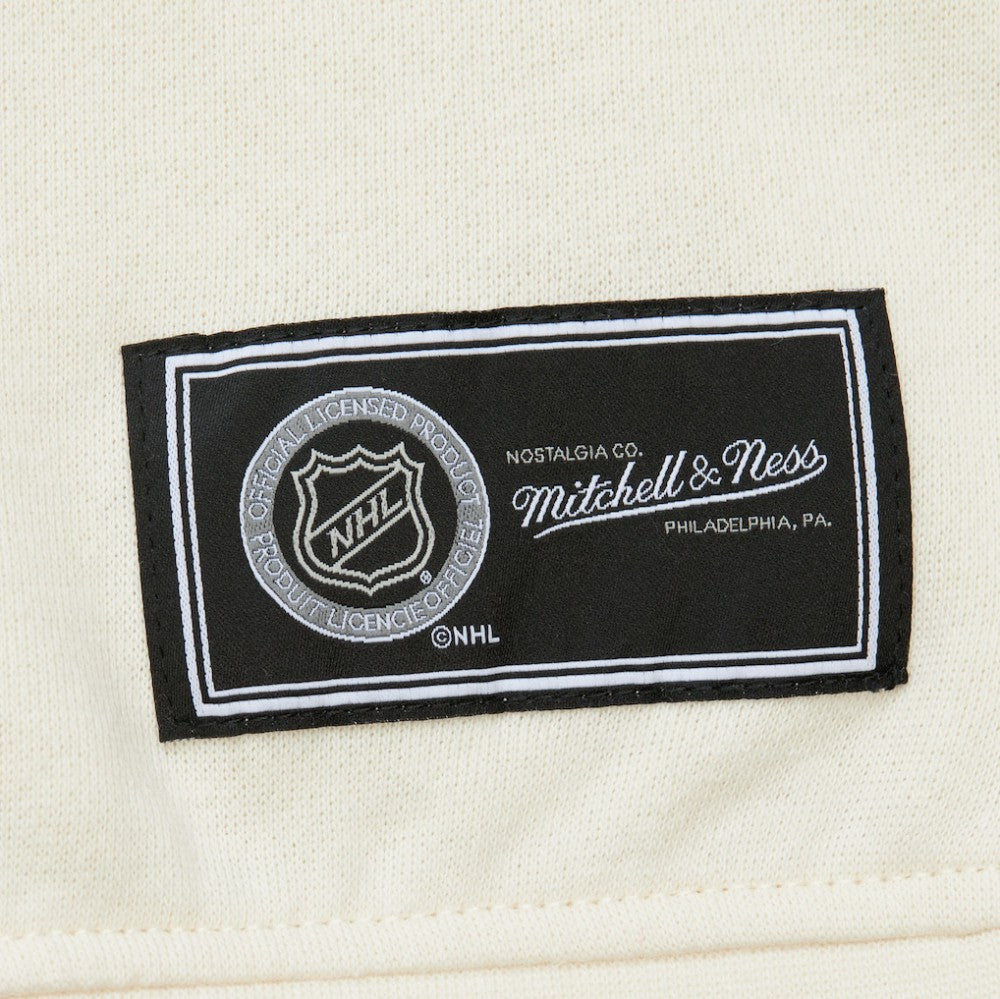 NHL Cream Chicago Blackhawks Mitchell & Ness Women's Logo 3.0 Pullover Sweatshirt