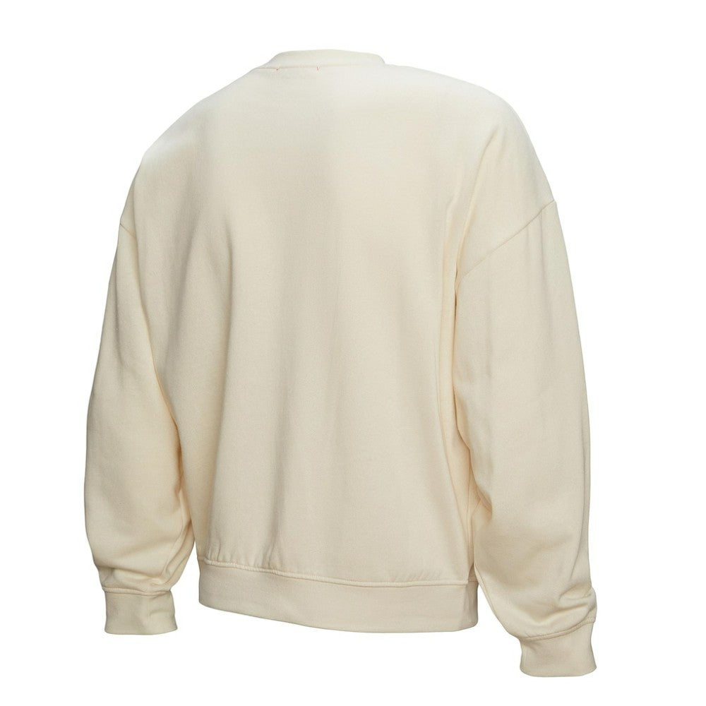 NHL Cream Chicago Blackhawks Mitchell & Ness Women's Logo 3.0 Pullover Sweatshirt
