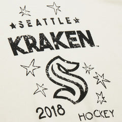 NHL Cream Seattle Kraken Mitchell & Ness Women's Logo 3.0 Pullover Sweatshirt