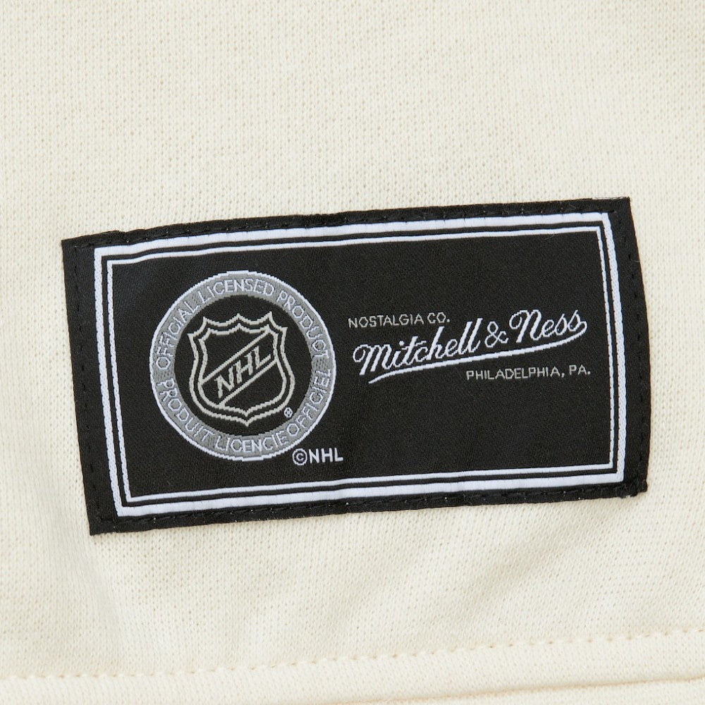NHL Cream New York Rangers Mitchell & Ness Women's Logo 3.0 Pullover Sweatshirt