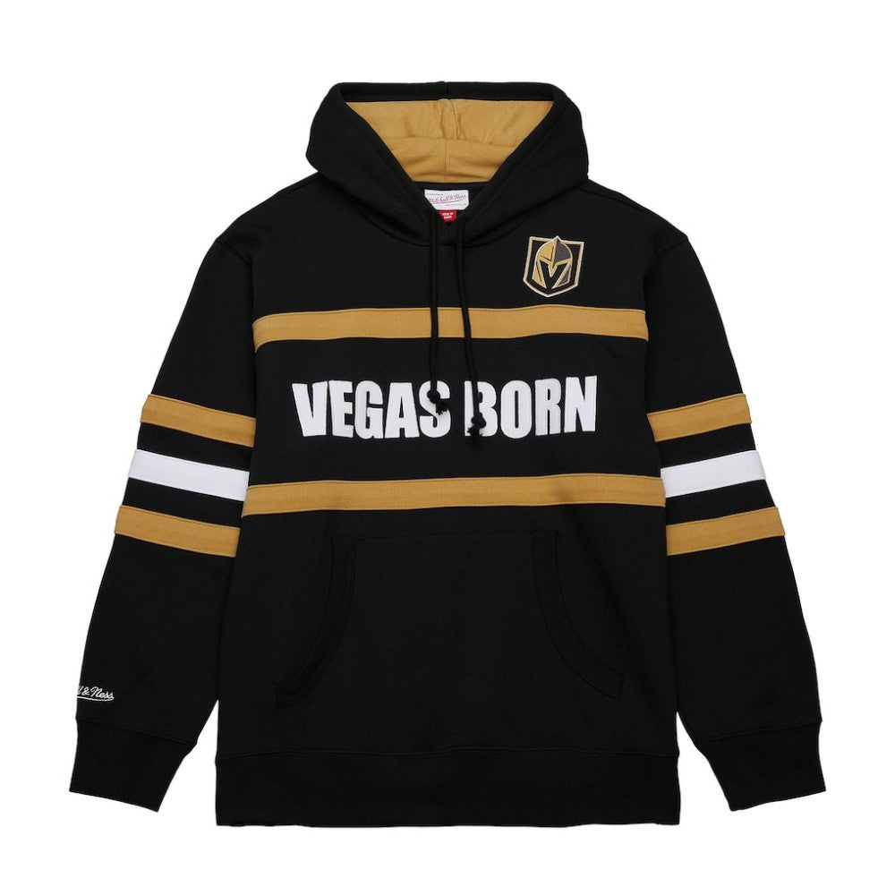 NHL Black Vegas Golden Knights Mitchell & Ness Head Coach Slogan Pullover Hoodie
