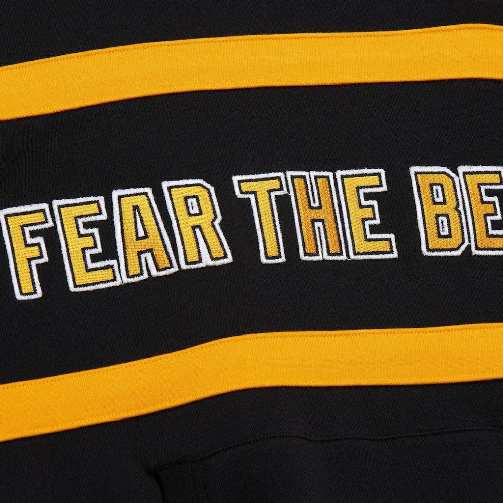 NHL Black Boston Bruins Mitchell & Ness Head Coach Slogan Pullover Hoodie