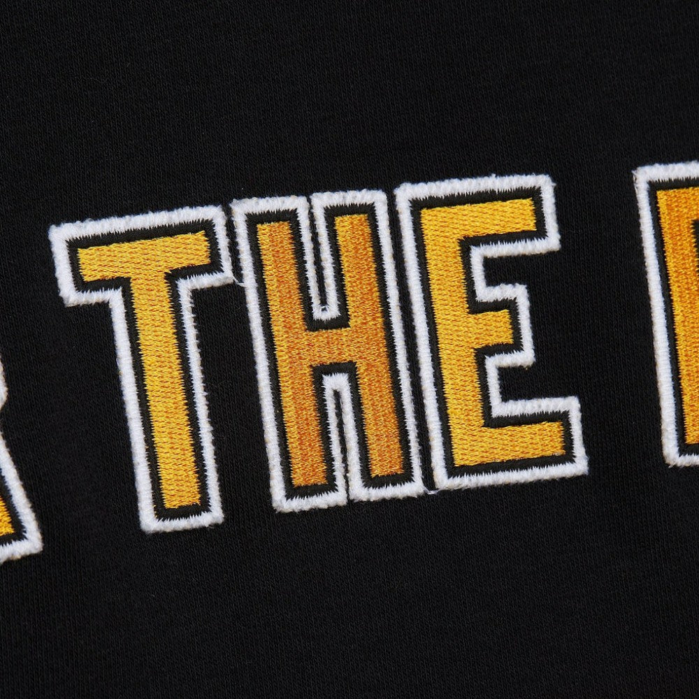 NHL Black Boston Bruins Mitchell & Ness Head Coach Slogan Pullover Hoodie