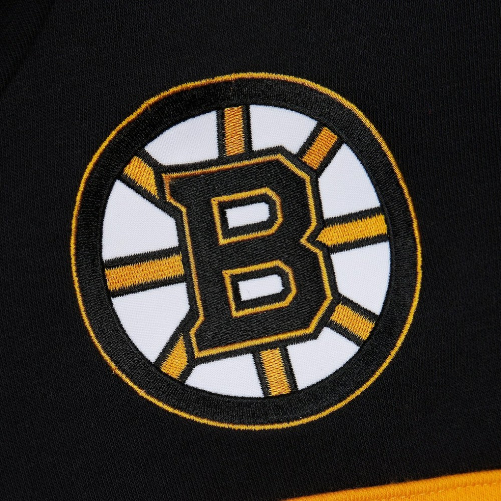 NHL Black Boston Bruins Mitchell & Ness Head Coach Slogan Pullover Hoodie