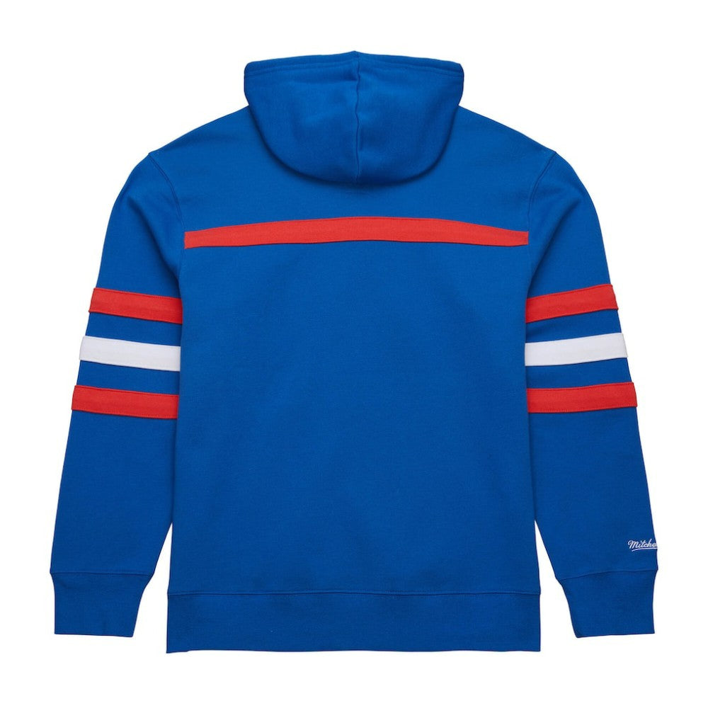 NHL Blue New York Rangers Mitchell & Ness Head Coach Slogan Pullover Hoodie