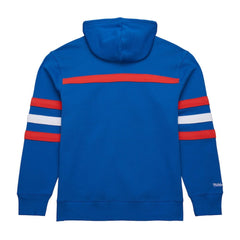 NHL Blue New York Rangers Mitchell & Ness Head Coach Slogan Pullover Hoodie