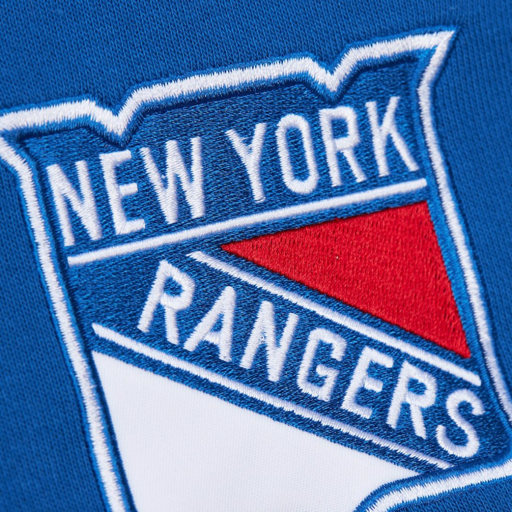 NHL Blue New York Rangers Mitchell & Ness Head Coach Slogan Pullover Hoodie