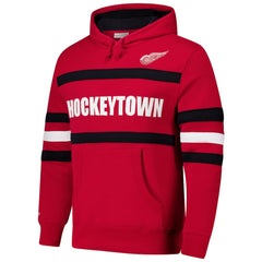 NHL Red Detroit Red Wings Mitchell & Ness Head Coach Slogan Pullover Hoodie