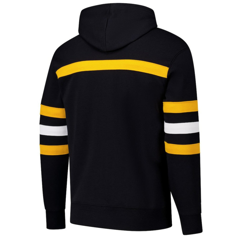 NHL Black Pittsburgh Penguins Mitchell & Ness Head Coach Slogan Pullover Hoodie