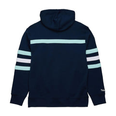 NHL Navy Seattle Kraken Mitchell & Ness Head Coach Slogan Pullover Hoodie