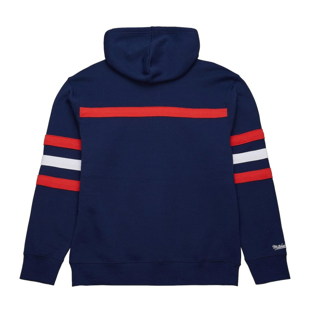 NHL Navy Washington Capitals Mitchell & Ness Head Coach Slogan Pullover Hoodie