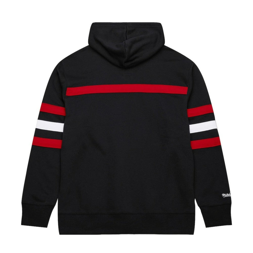 NHL Black New Jersey Devils Mitchell & Ness Head Coach Slogan Pullover Hoodie