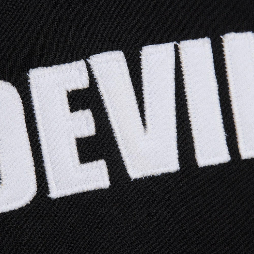 NHL Black New Jersey Devils Mitchell & Ness Head Coach Slogan Pullover Hoodie