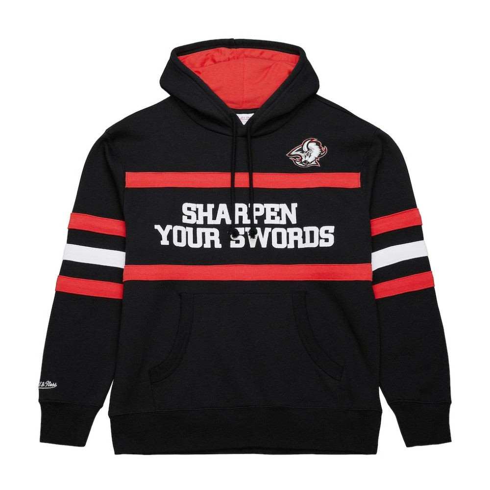 NHL Black Buffalo Sabres Mitchell & Ness Head Coach Slogan Pullover Hoodie