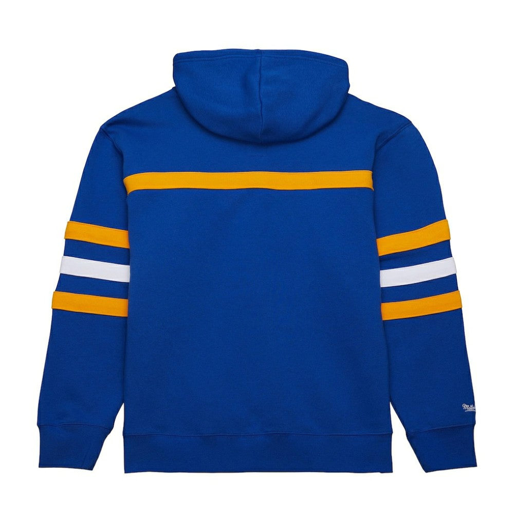 NHL Blue St. Louis Blues Mitchell & Ness Head Coach Slogan Pullover Hoodie