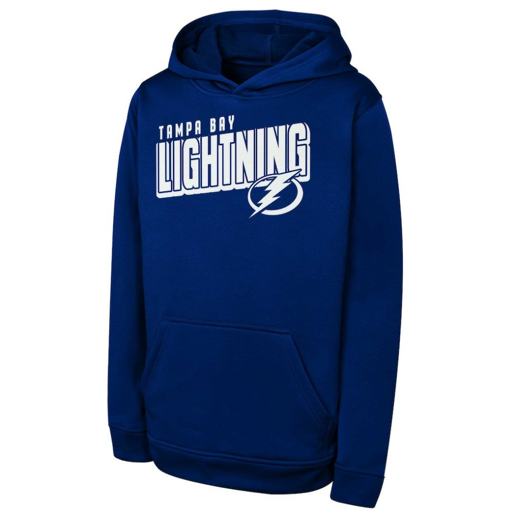 NHL Blue Tampa Bay Lightning Youth Cyber Punk Performance Hoodie