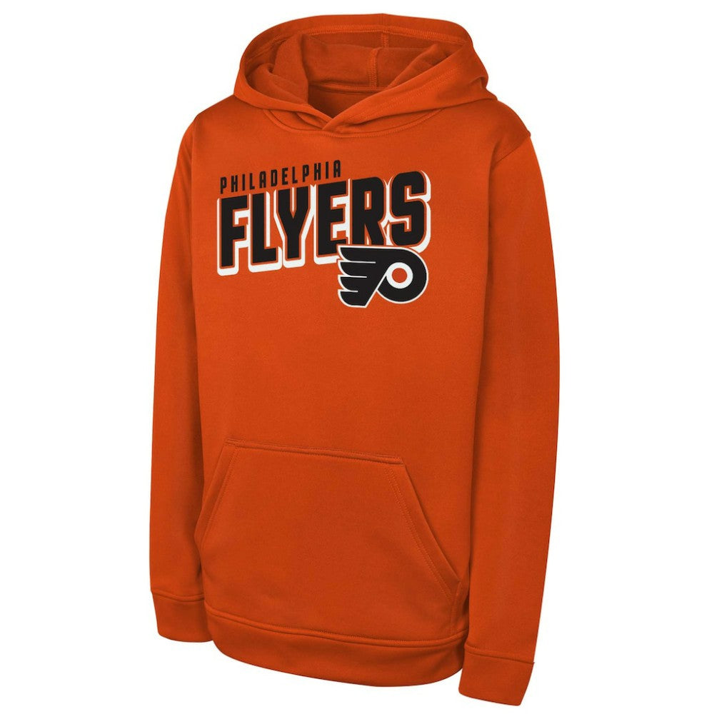 NHL Orange Philadelphia Flyers Youth Cyber Punk Performance Hoodie