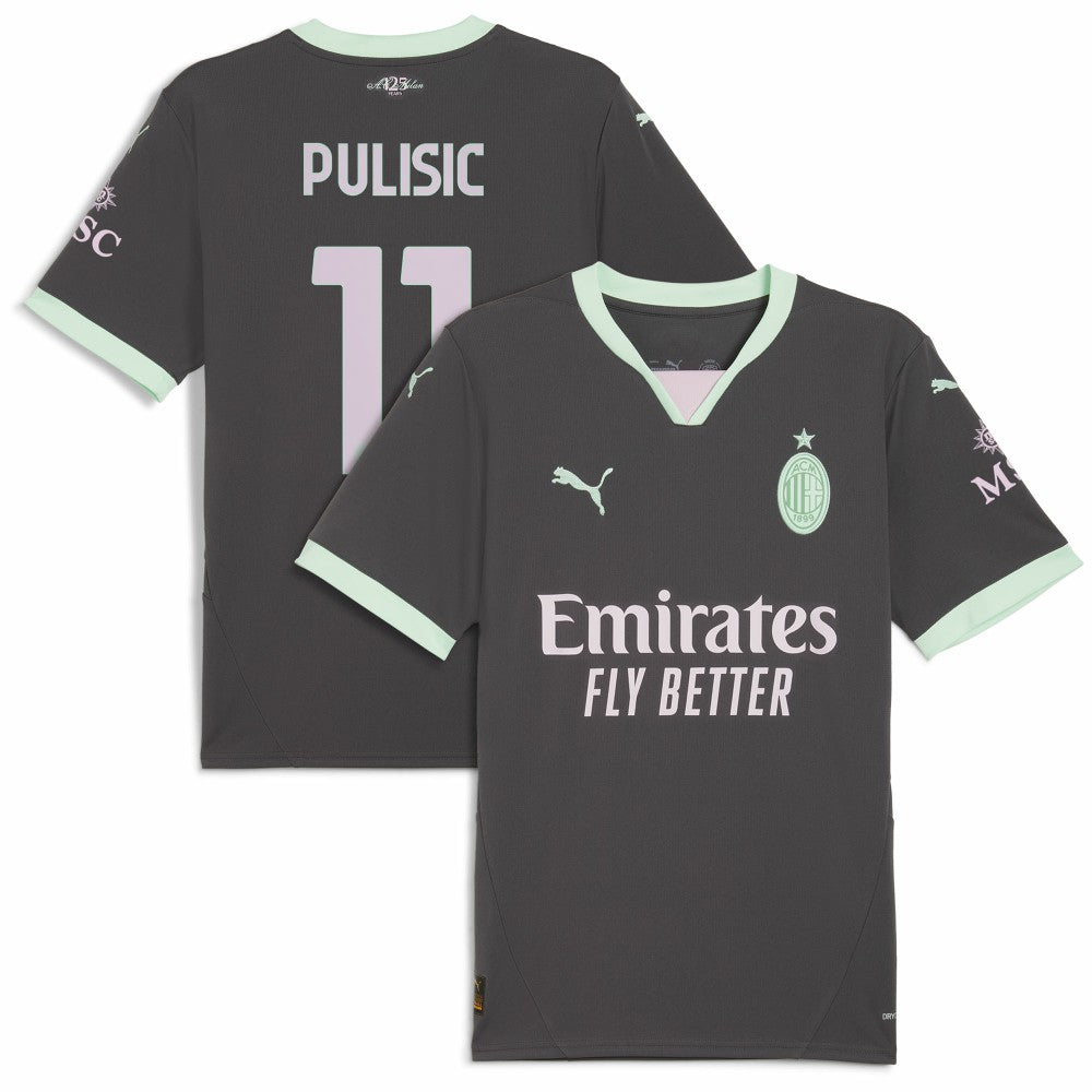 Christian Pulisic AC Milan 2024/25 Third Replica Player Jersey - Puma Charcoal