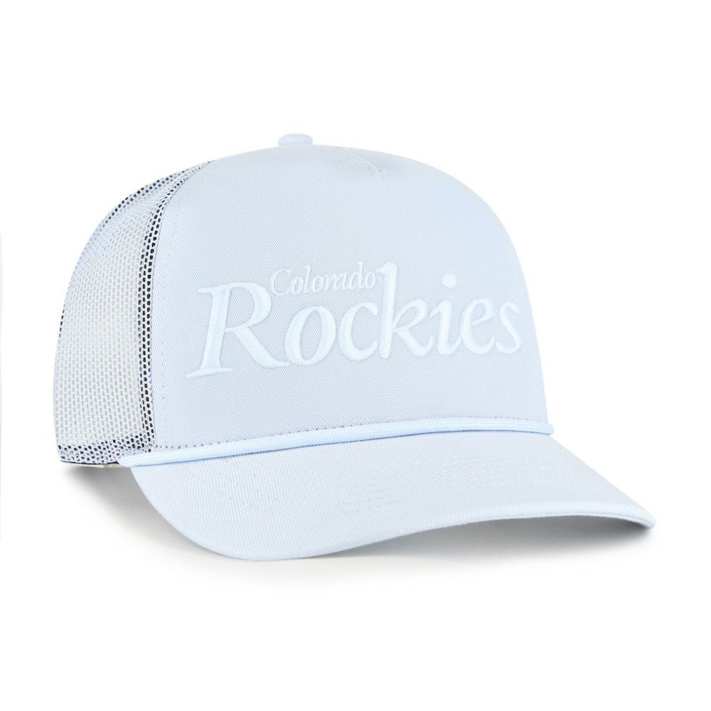 MLB Colorado Rockies '47 Foundation Script Hitch Adjustable Trucker Hat