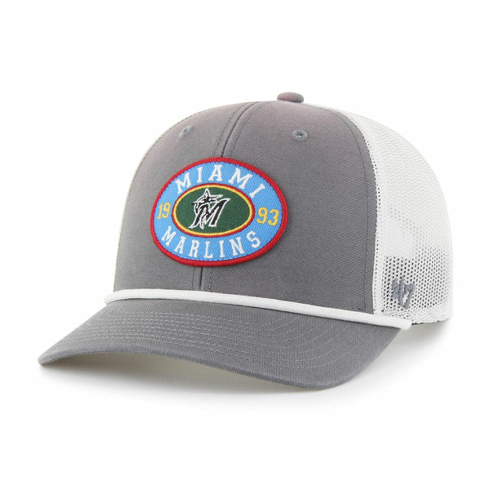 MLB Miami Marlins '47 Tide Sweep Rope Trucker Adjustable Hat
