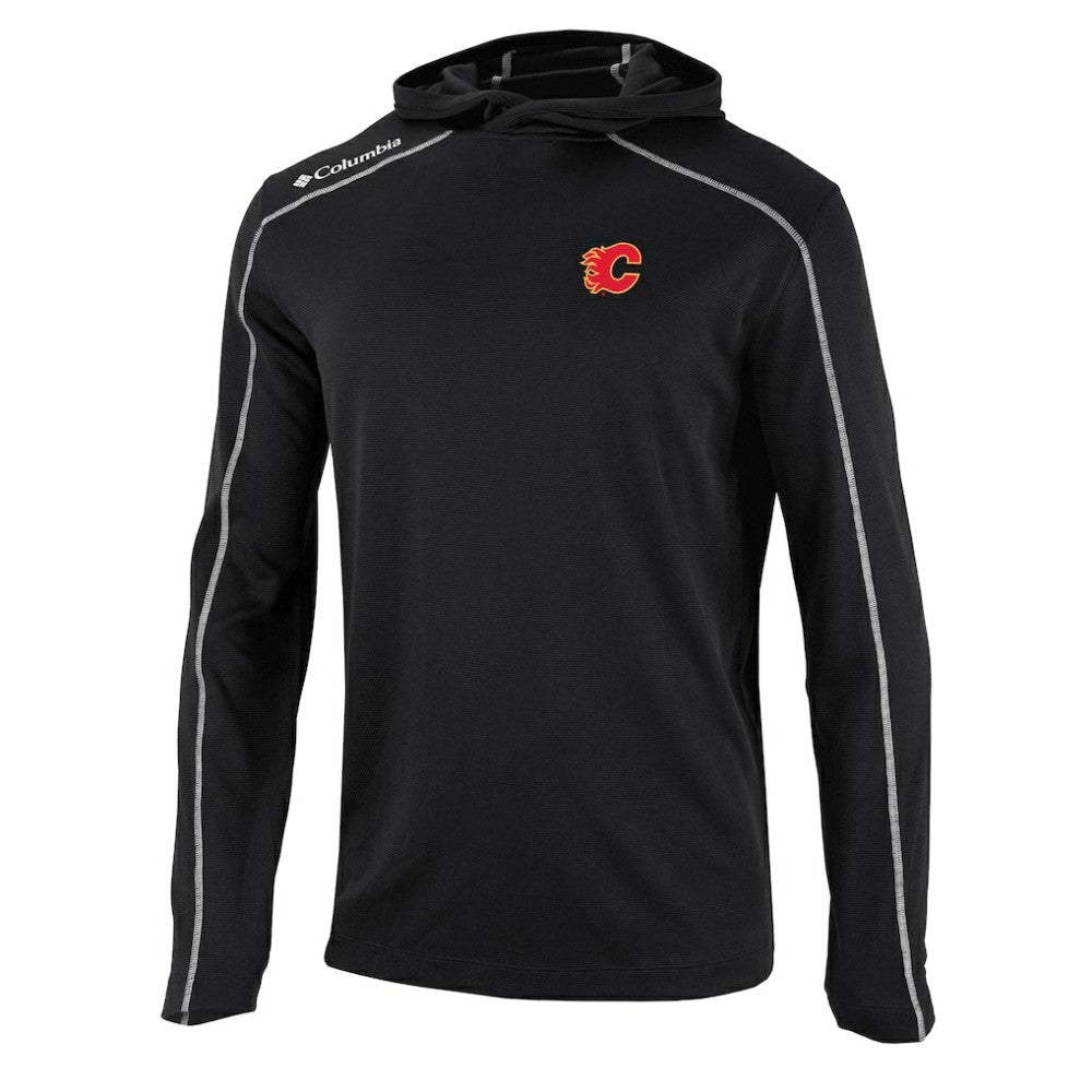 NHL Black Calgary Flames Columbia Shotgun Omni-Wick Pullover Hoodie