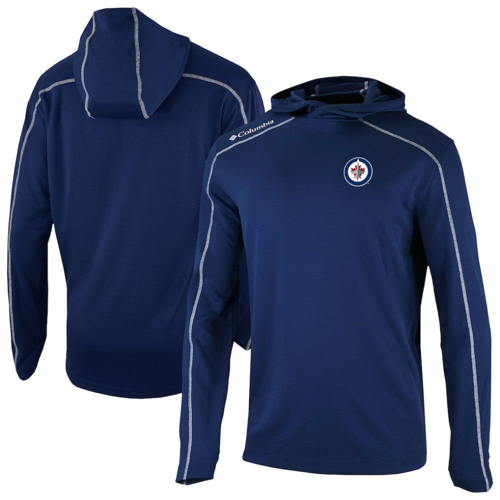 NHL Navy Winnipeg Jets Columbia Shotgun Omni-Wick Pullover Hoodie