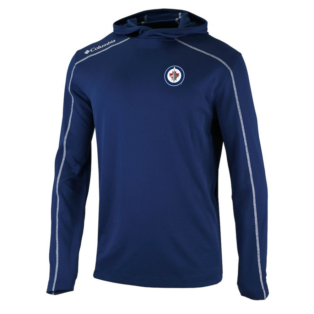 NHL Navy Winnipeg Jets Columbia Shotgun Omni-Wick Pullover Hoodie