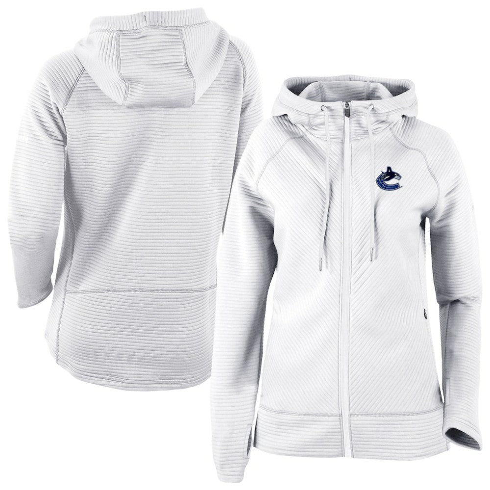 NHL White Vancouver Canucks Columbia Omni-Wick Pack It Up Full-Zip Jacket