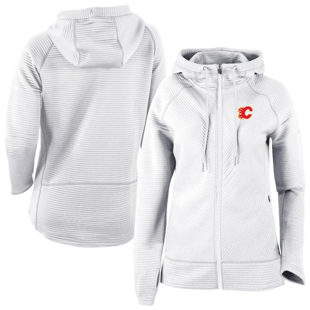 NHL White Calgary Flames Columbia Omni-Wick Pack It Up Full-Zip Jacket