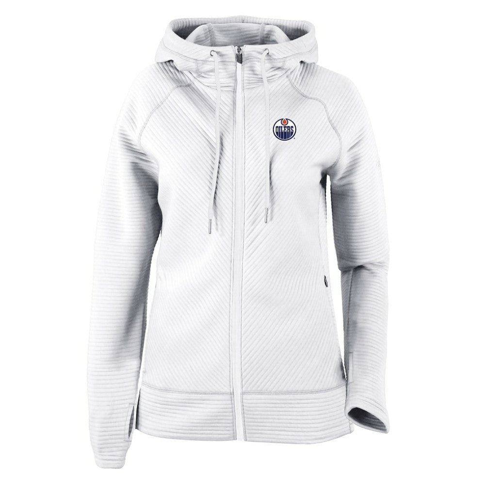 NHL White Edmonton Oilers Columbia Omni-Wick Pack It Up Full-Zip Jacket
