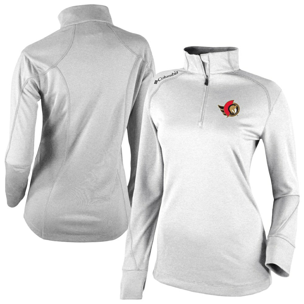 NHL White Ottawa Senators Columbia Women's Omni-Wick Shotgun 2.0 Quarter-Zip Pullover Top