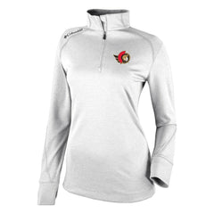 NHL White Ottawa Senators Columbia Women's Omni-Wick Shotgun 2.0 Quarter-Zip Pullover Top