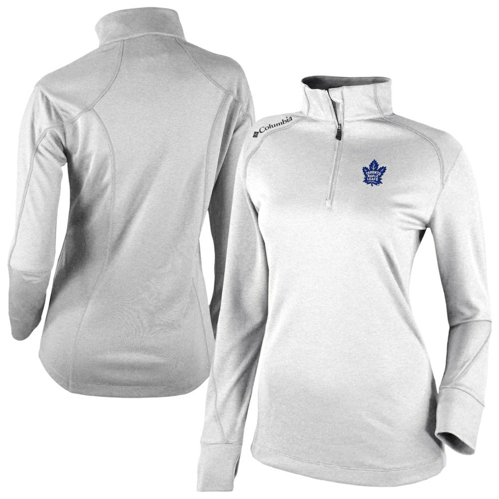 NHL White Toronto Maple Leafs Columbia Women's Omni-Wick Shotgun 2.0 Quarter-Zip Pullover Top