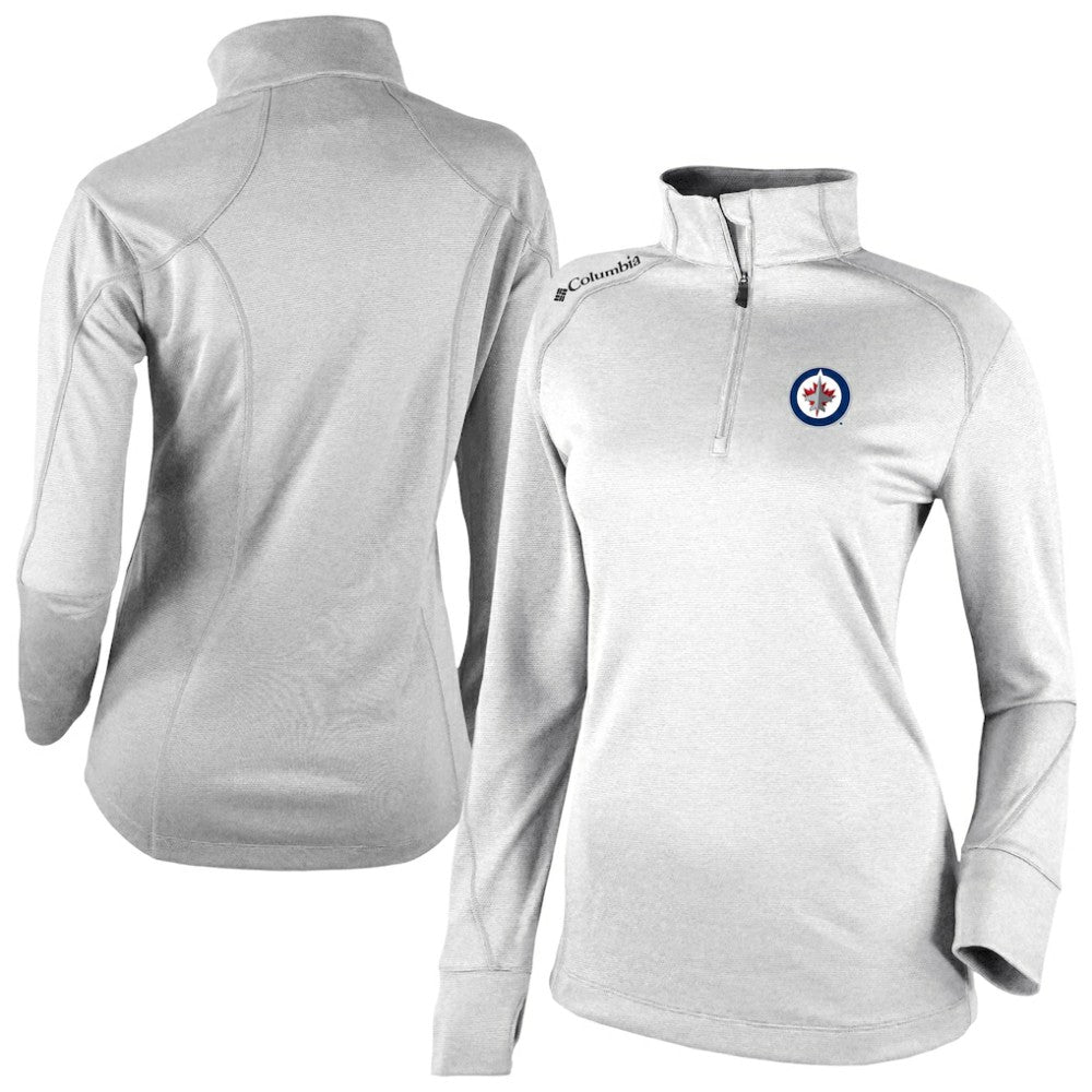 NHL White Winnipeg Jets Columbia Women's Omni-Wick Shotgun 2.0 Quarter-Zip Pullover Top